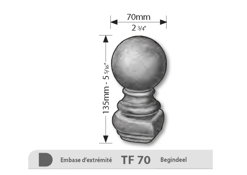 TF70~~SIERKOP VR HOOFDBALUSTER