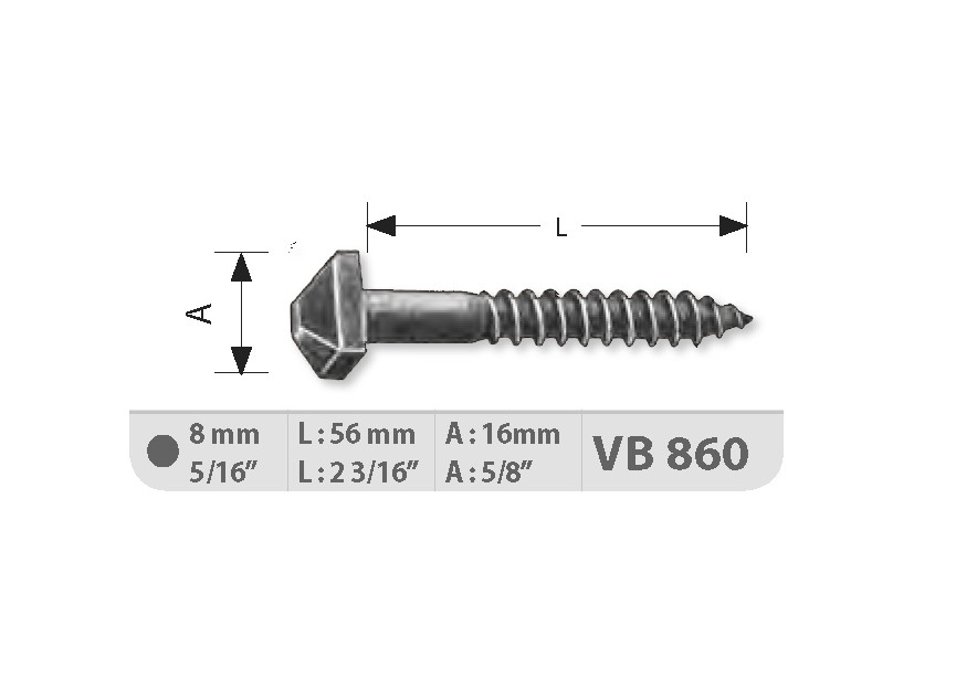 VB860~~HOUTSCHROEF MET VIERK. KOP