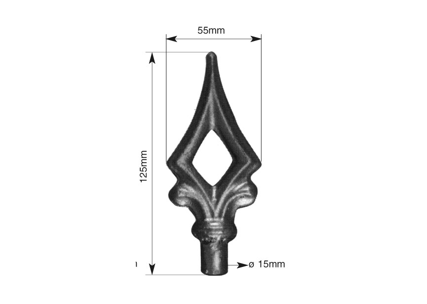 POINTE DE L. 125X55X15MM