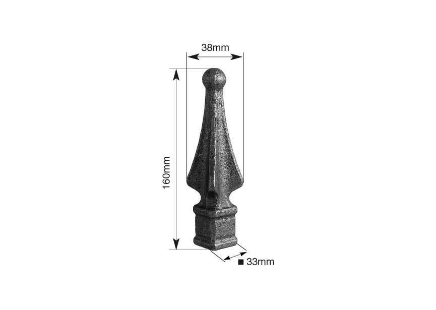 162~~LASBARE SPEERPUNT 160X30MM