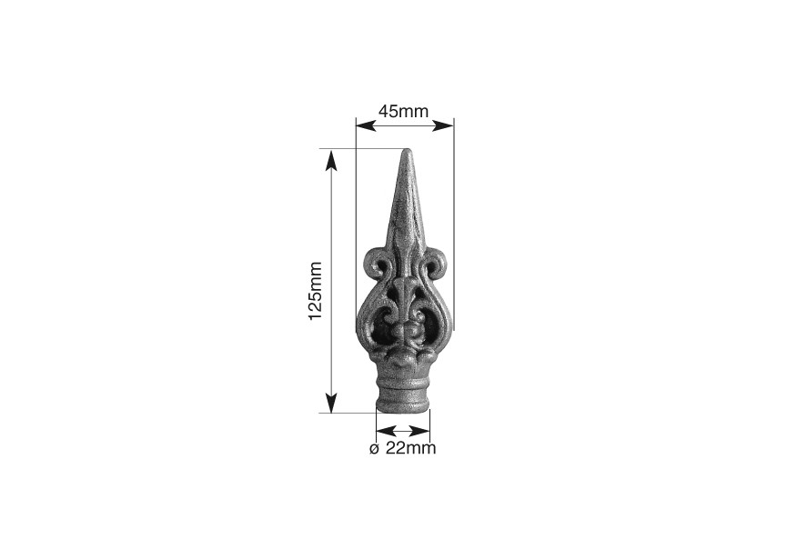 170BIS~~LASBARE HEKPUNT 125X45MM