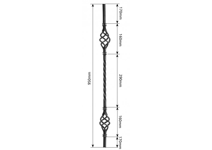 B48-3R~~SPIJL 900MM.