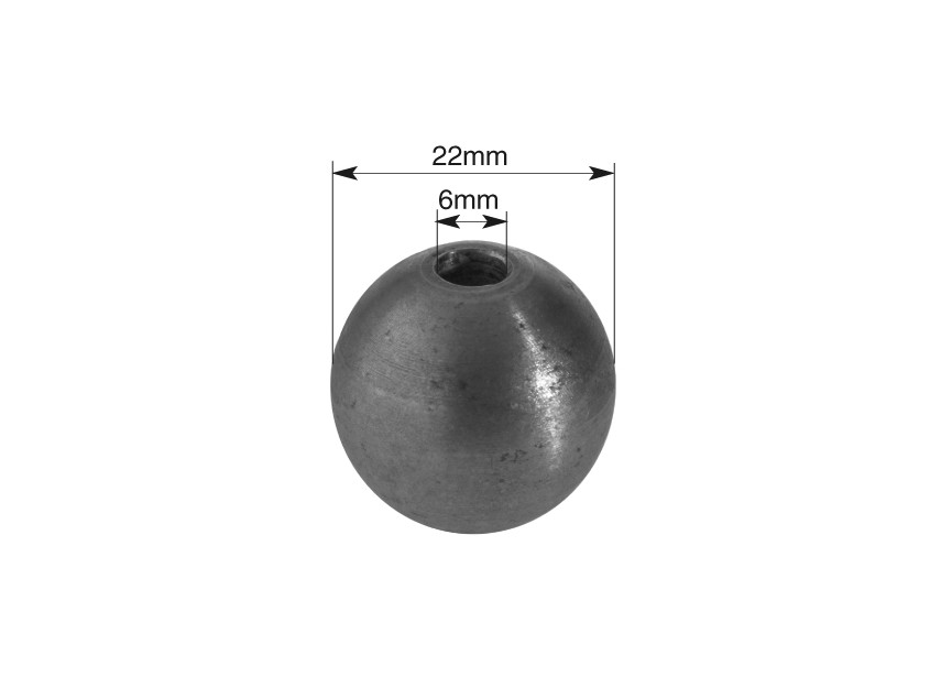 DBO-22~~DOORBOORDE BOL GAT 6MM.