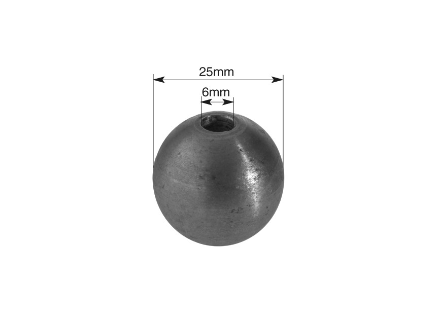 DBO-25~~DOORBOORDE BOL GAT 6MM.