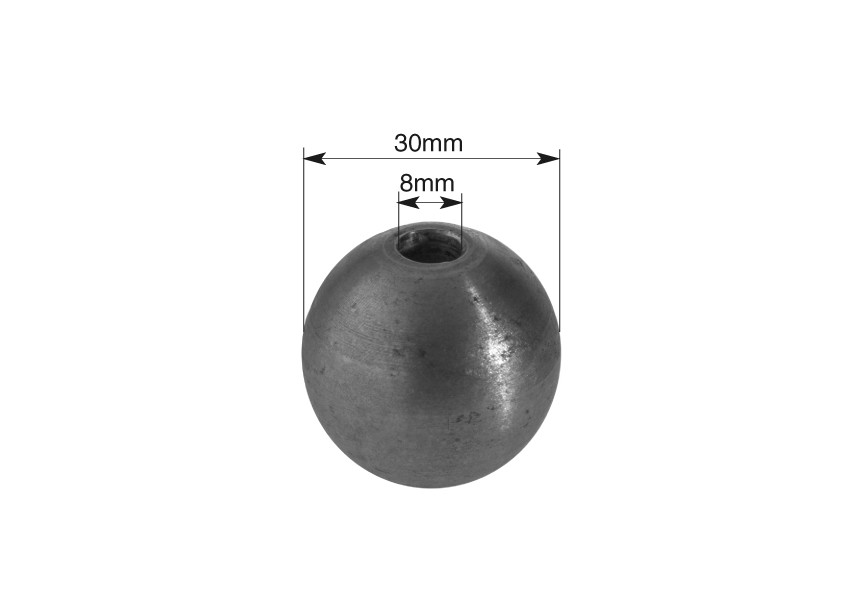 DBO-30~~DOORBOORDE BOL GAT 8MM.