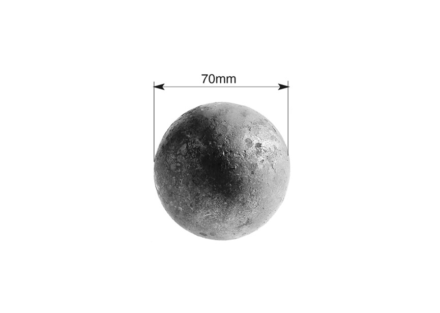 GBE70~~RONDE MASSIEVE BOL 70MM.