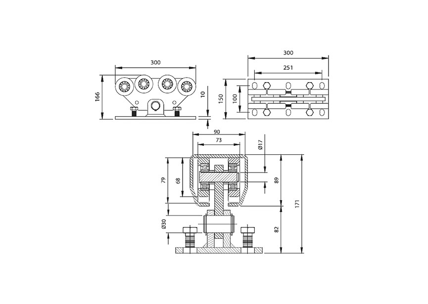 CHARIOT PR PORTAIL SUSPENDU