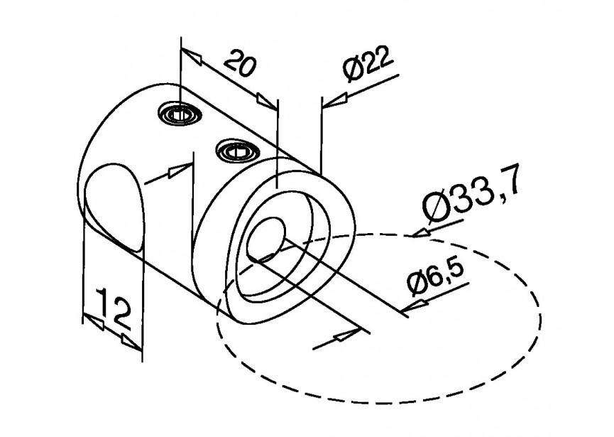 Supports transversaux Ø 22 mm, EMB 4 PCES !!!