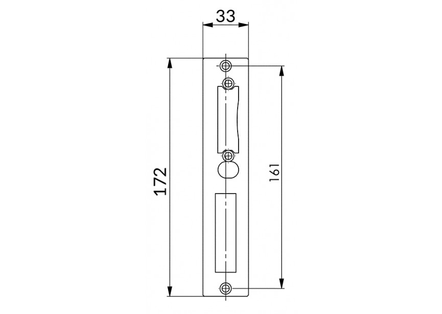 147BNIG-40-06~~Plaatje voor slotvanger Inox