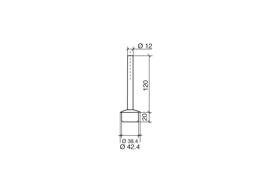 IN442009~~LEUNINGHOUDER VOOR BUIS 42.4 X 2MM