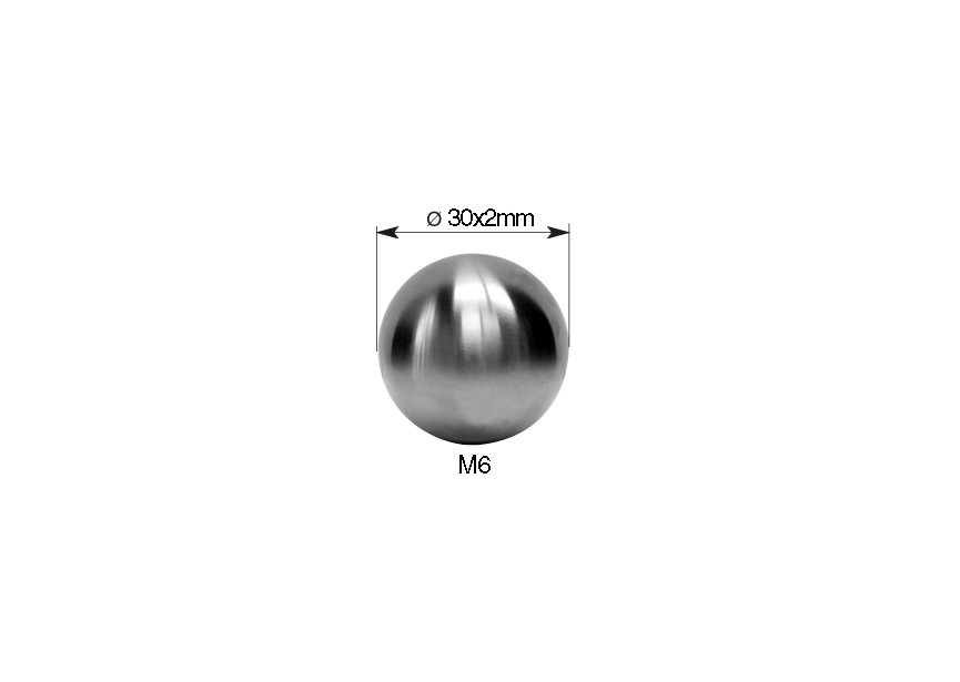 IN480030~~BOL IN INOX - 30 X 2 MM - M6