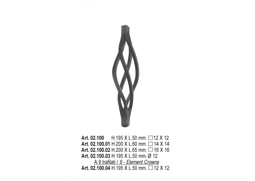 TORSADE H 200X60MM # 14 MM