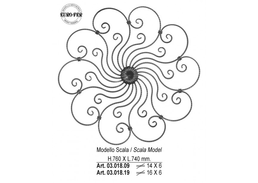 ELEMENT DECORATIF 760X760MM 16X6MM