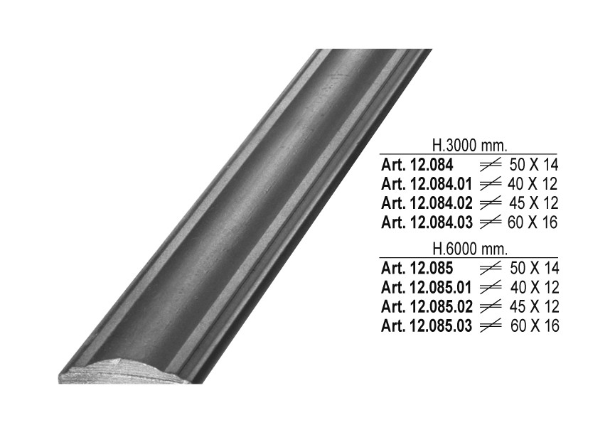 MAIN-COURANTE 40X12MM - 6M