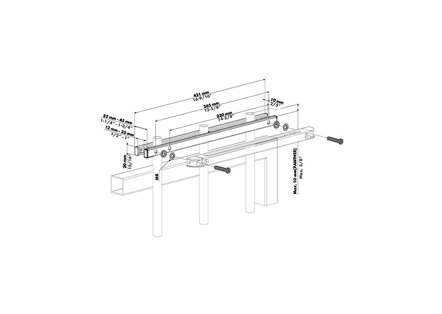 P00002629 - Accessoire en acier inoxydable pour linstallation ferme-portail