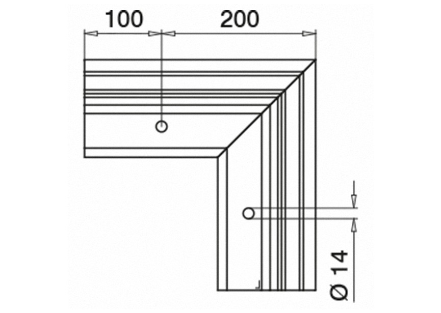 168121-02-18~~Pro F TOP 90° BUITENHOEK, aluminium, RVS-effect