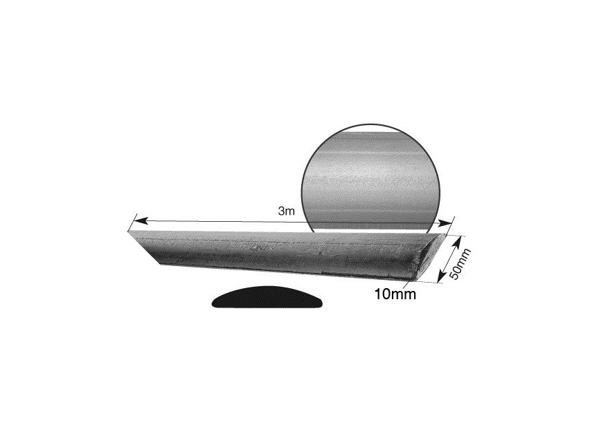 MC115-3M~~HALF-ROND 50X10MM