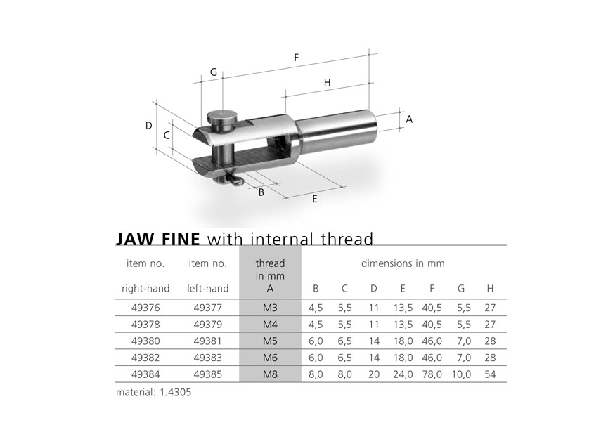 49384~~VORK FINE MET BINNENDRAAD-M8-RD