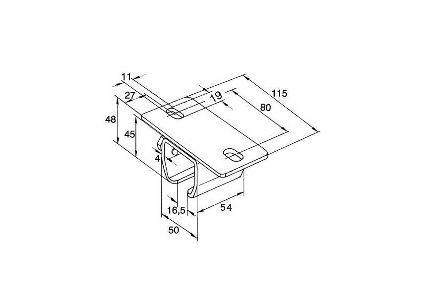 MANCHON POUR LA FIXATION AU PLAFOND - TYPE 30