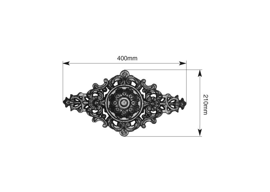 ELEMENT DECORATIF - SIMPLE FACE - 210 X 400