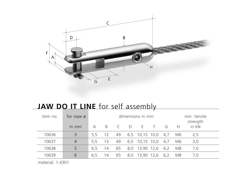 10636~~VORK DO IT LINE VOOR MONTERING OP DE WERF 3MM