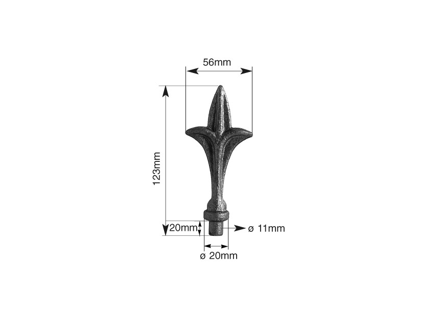 166BIS~~LASBARE HEKPUNT 123X56MM