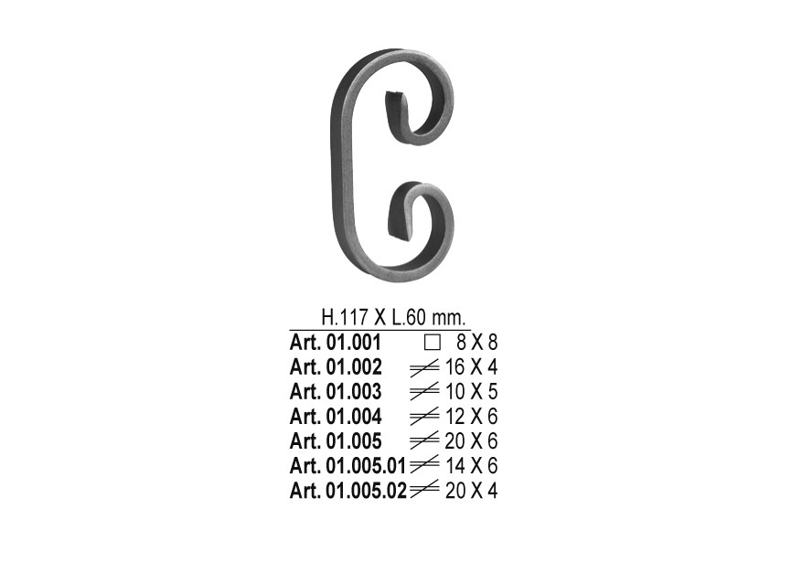 01.001~~KRUL 117X60 MM 8X8