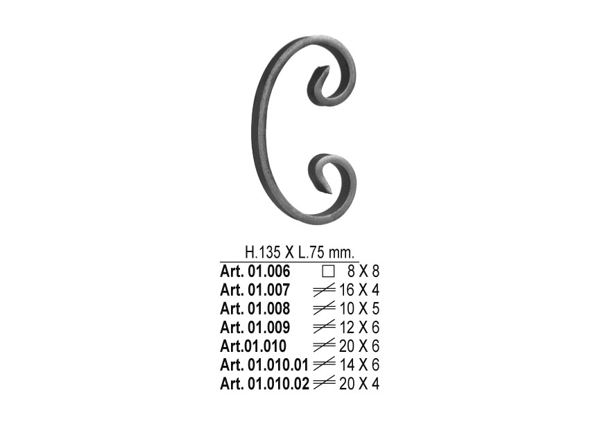 01.006~~KRUL 135X75 MM 8X8