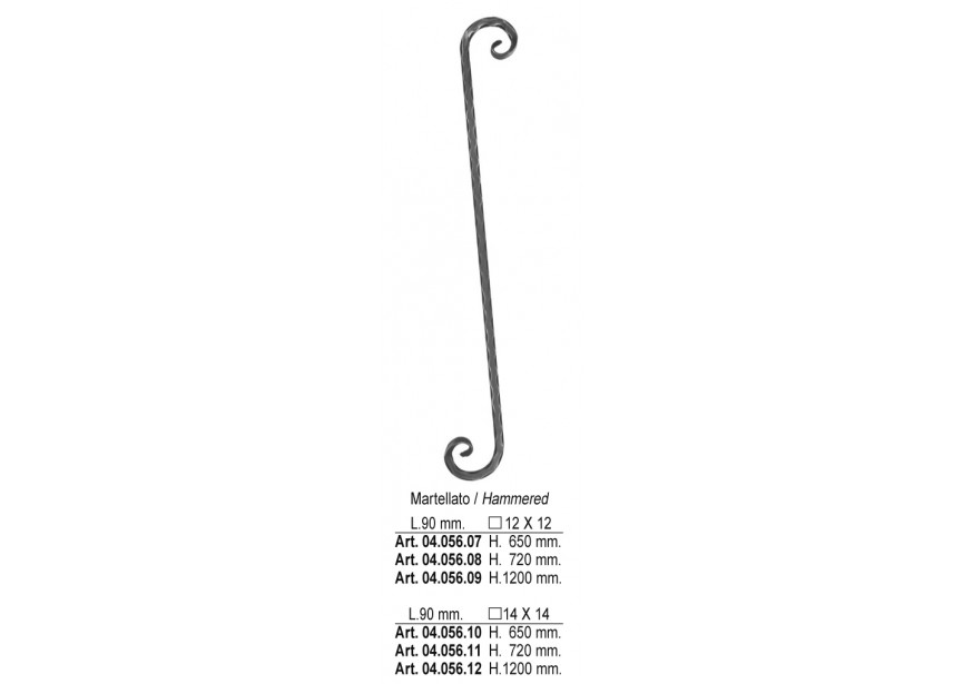 04.056.08~~S-KRUL 90X720MM # 12 MM