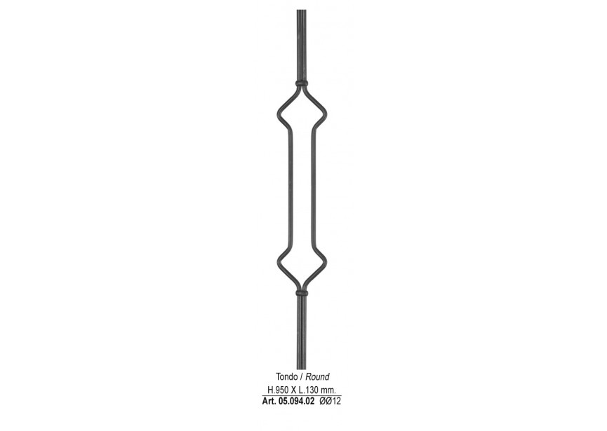 05.094.02~~SPIJL 950X130MM o 12 MM