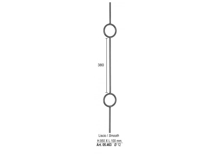 BARREAU H 950X100MM o 12MM