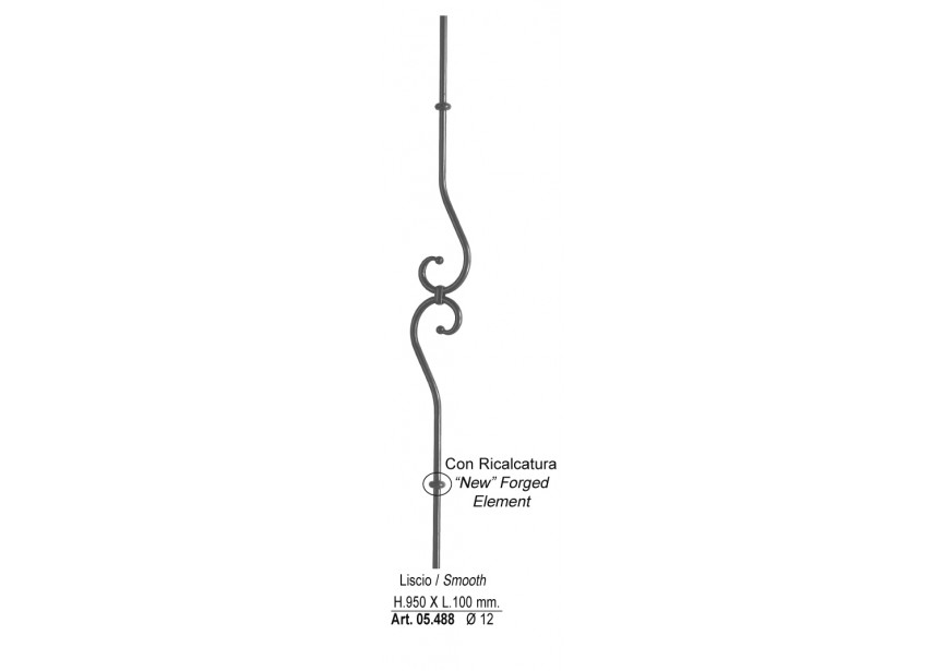 BARREAU H 950X100MM o 12MM