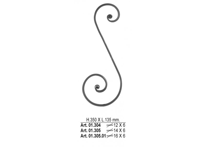 01.305~~S-KRUL 350X135MM - 14X6MM