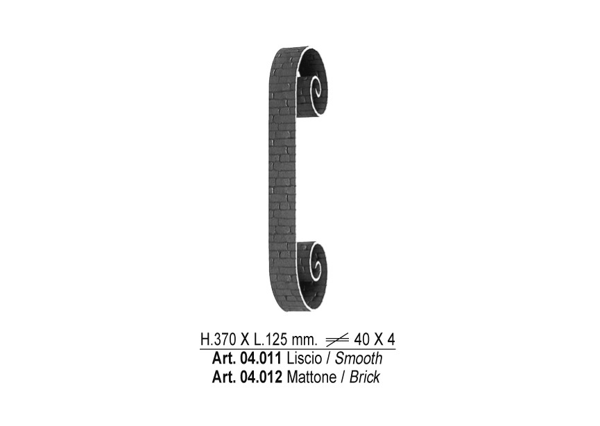 04.012~~BREDE KRUL 370X125MM 40X4MM