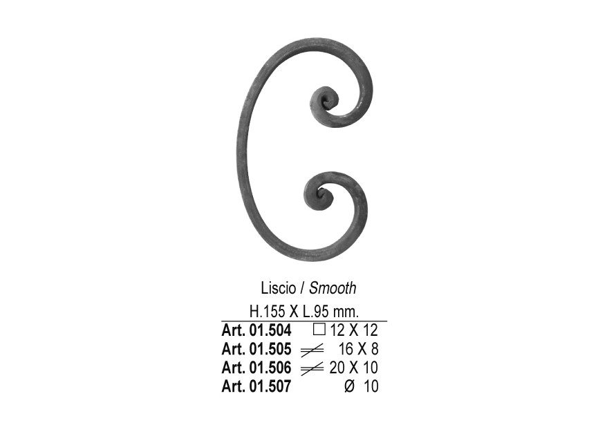 01.506~~C-KRUL 155X95MM - 20X10MM