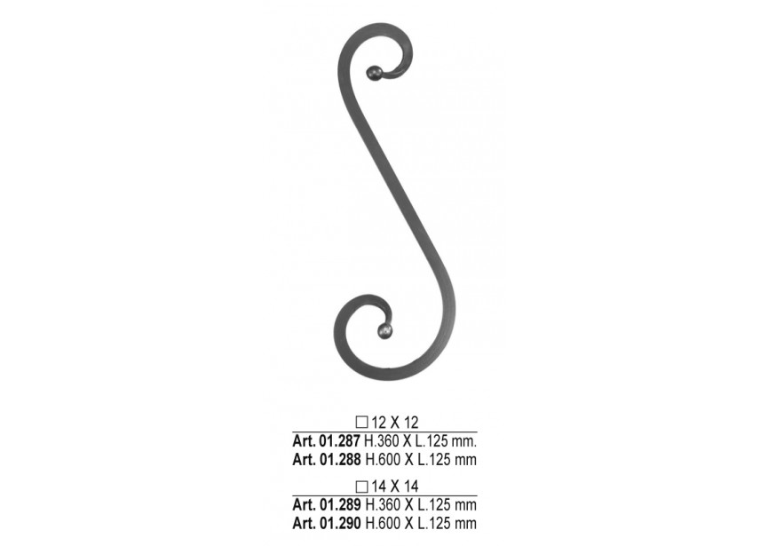 01.288~~S-KRUL 600X125MM - # 12 MM