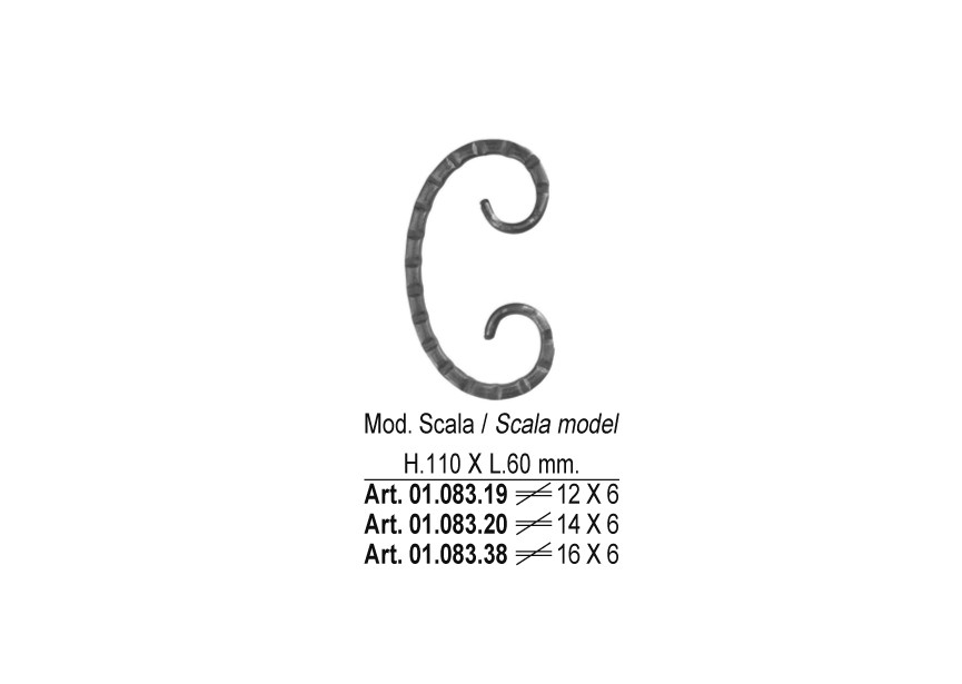 01.083.19~~C-KRUL 110X60MM 12X6MM