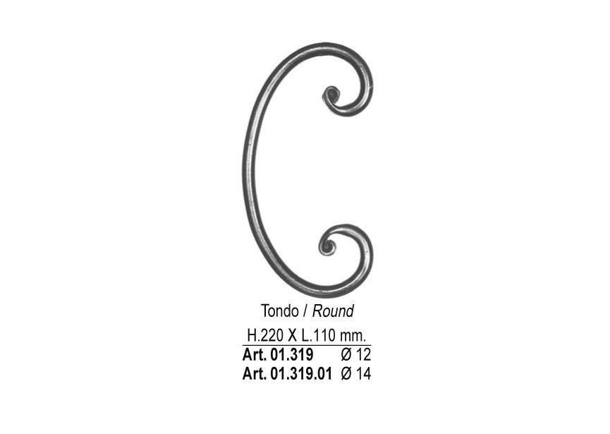 01.319~~C-KRUL 220X110 - o 12 MM