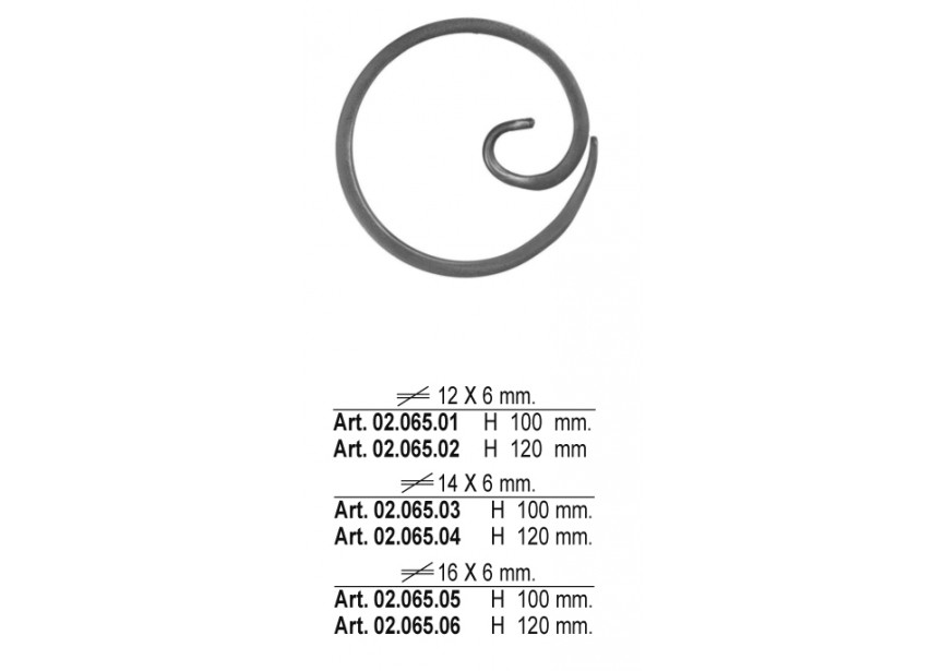 ELEMENT DECORATIF H 100MM 12X6MM