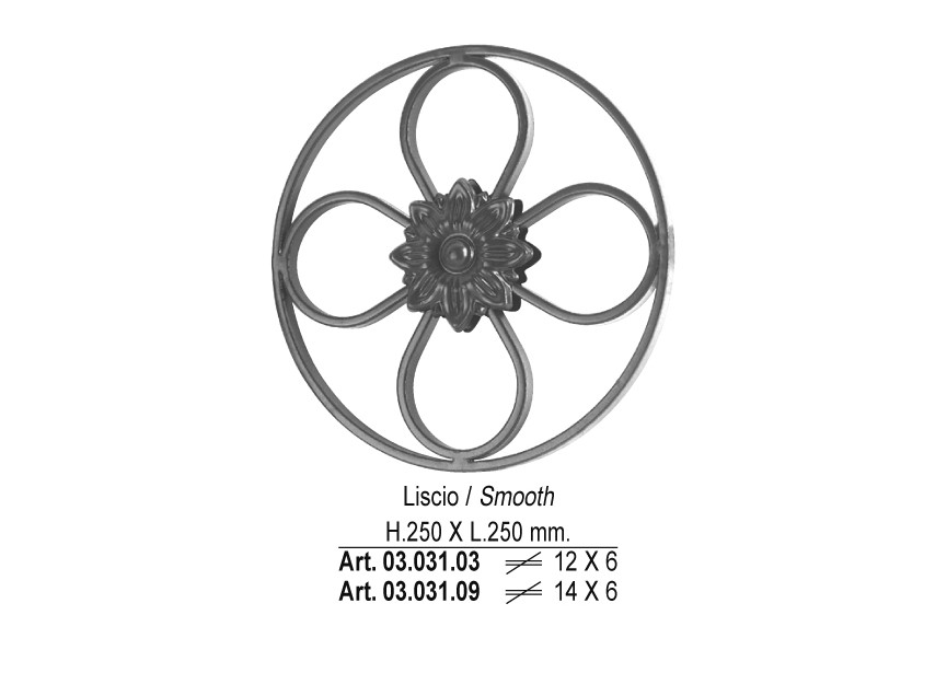 ELEMENT DECORATIF 250X250MM 12X6MM