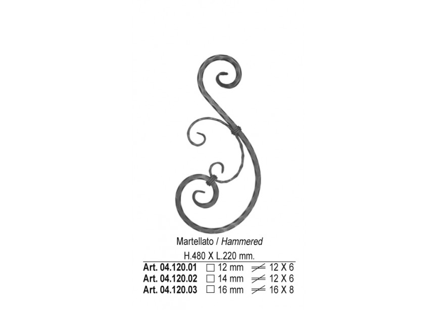 DEPART VOLUTE 480X220MM