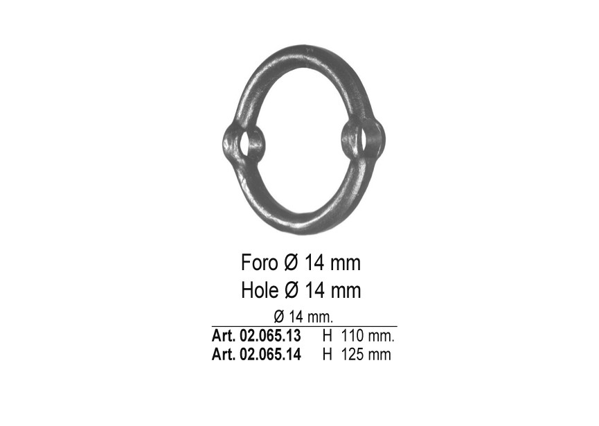 ELEMENT DECORATIF H 125MM o 14MM