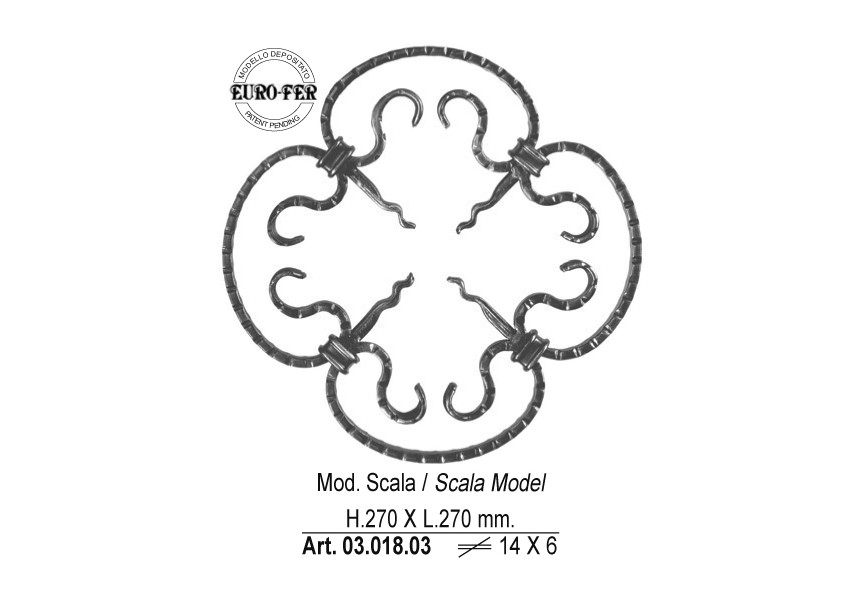 ELEMENT DECORATIF 270X270MM 14X6MM