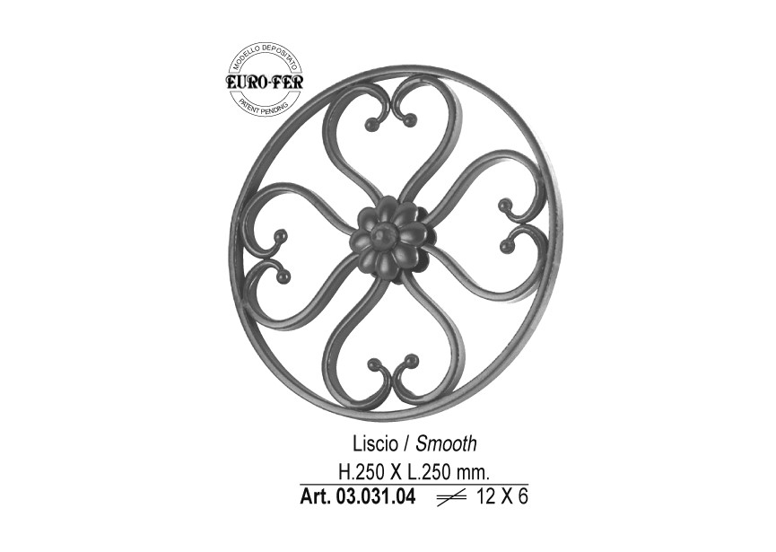 ELEMENT DECORATIF 250X250MM 12X6MM