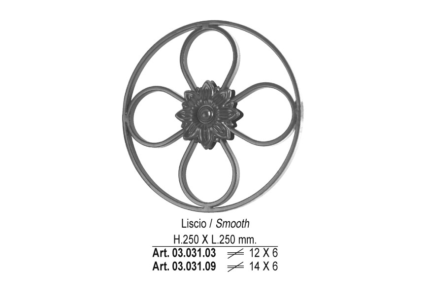 ELEMENT DECORATIF 250X250MM 14X6MM