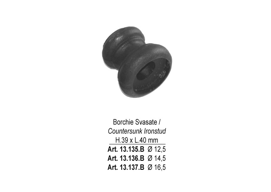 13.135.B~~Borchie svasate H.39x40 F.T.12,5mm