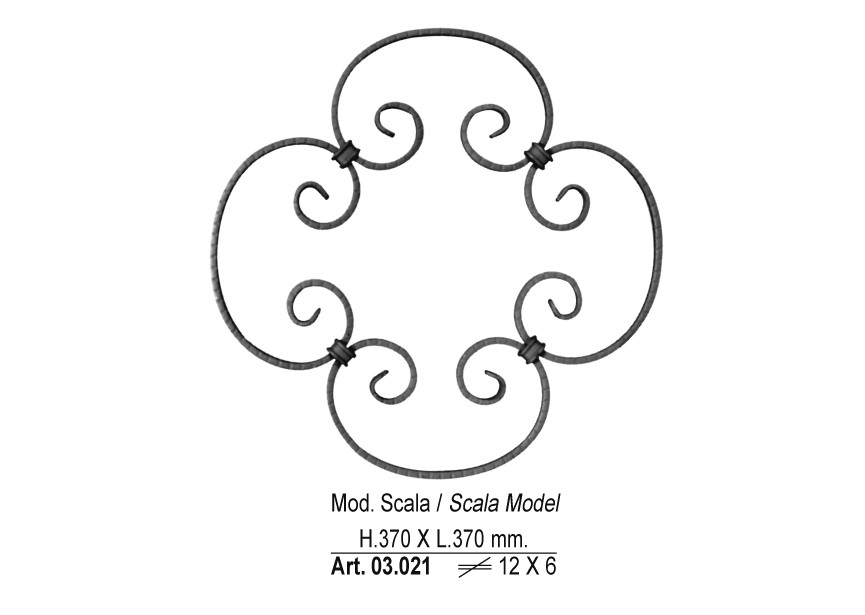 ELEMENT DECORATIF 370X370MM 12X6MM