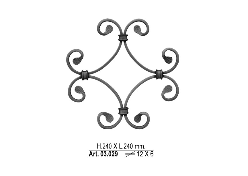 ELEMENT DECORATIF 240X240MM 12X6MM