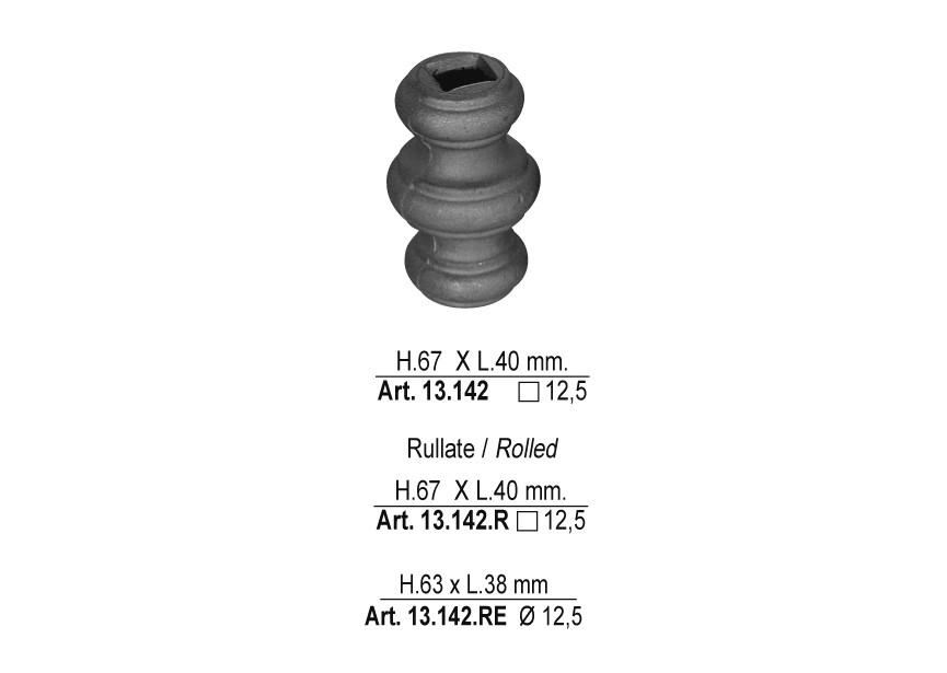 Borchie stampate H.67x40 F.Q.12,5