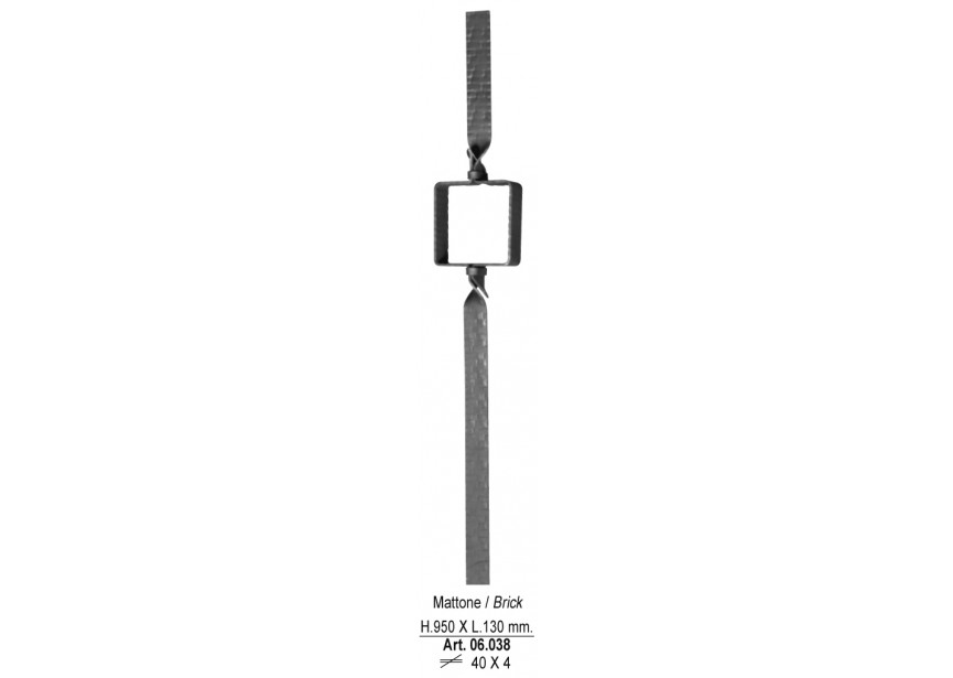 06.038~~SPIJL 950x130MM 40x4MM